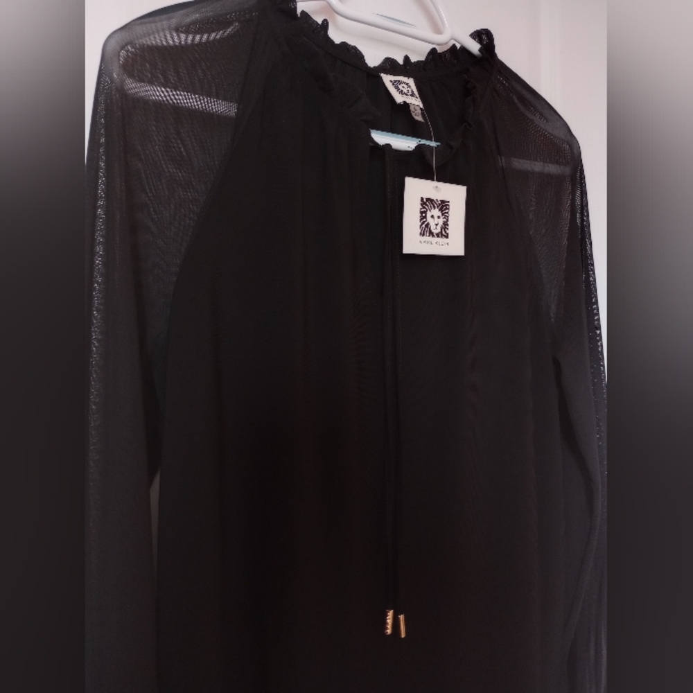 NWT Anne Klein Blouse Black - Picture 7 of 7